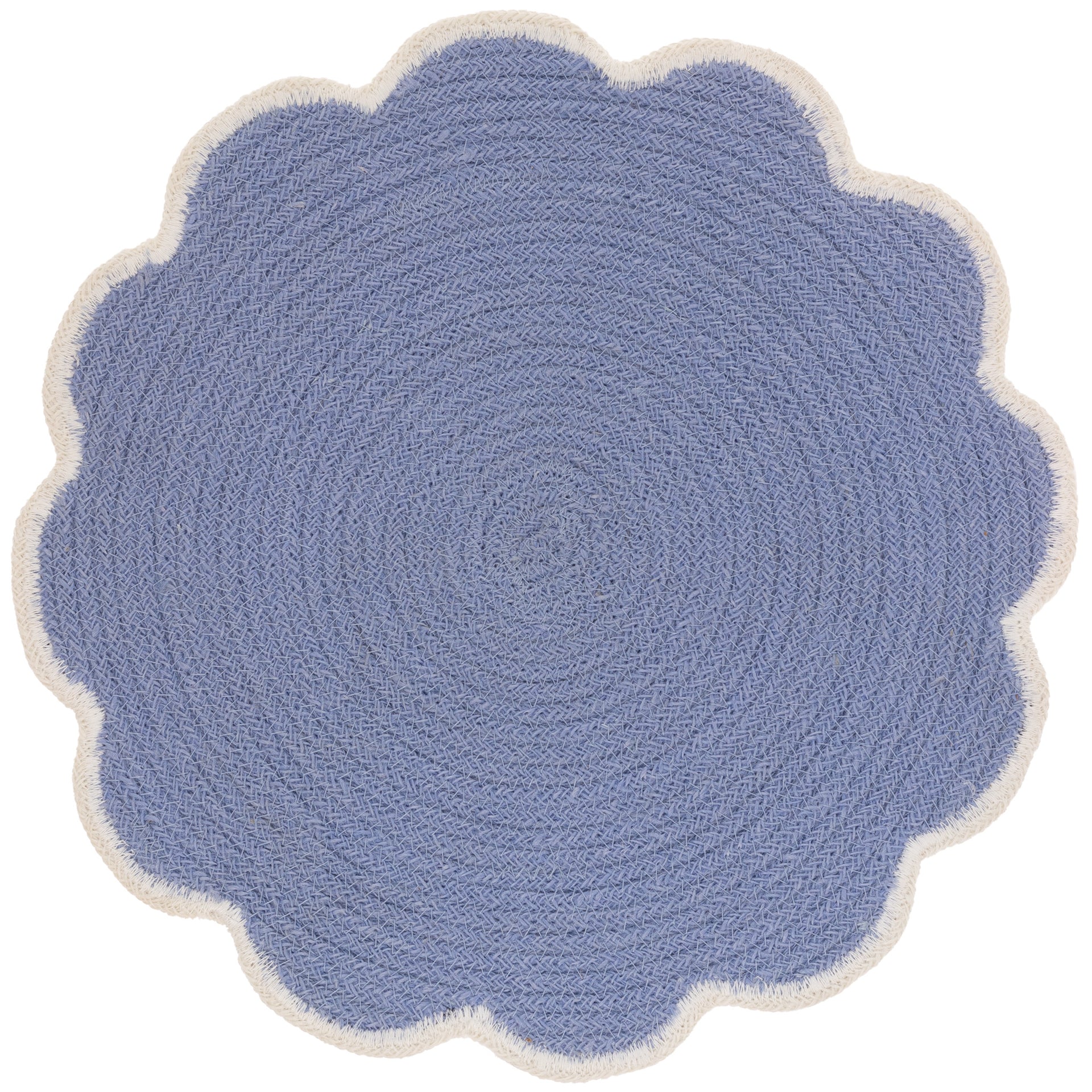 Sky Blue Scalloped Placemat