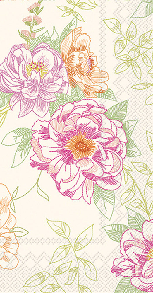 In Full Bloom Guest Towel Pink