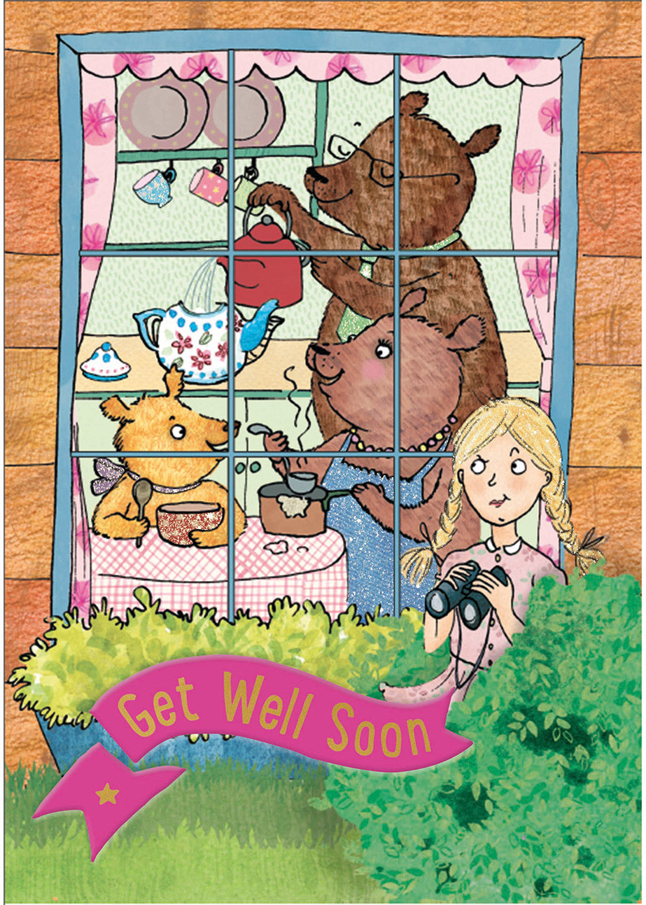Goldilocks Get Well Card, Inside: Get Well Soon