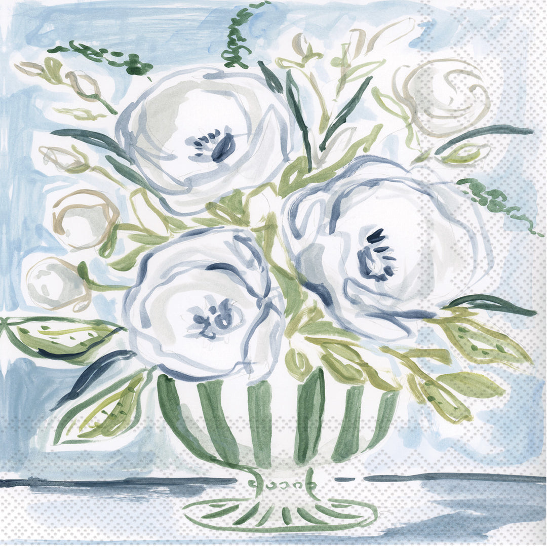 Floral Vase Cocktail Napkin