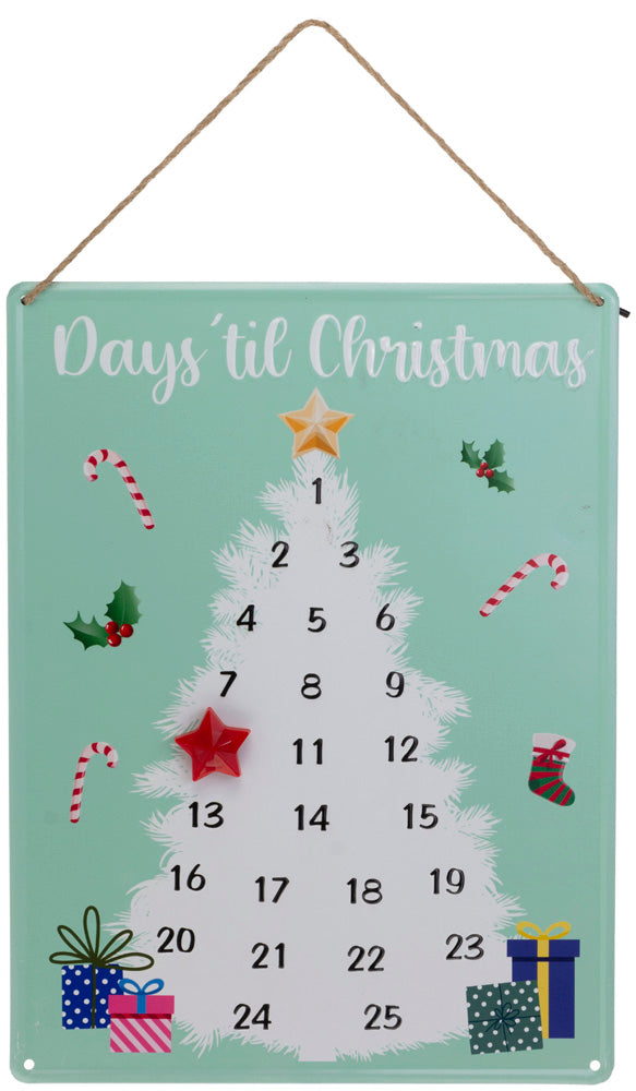 Xmas Countdown Presents Tree Sign