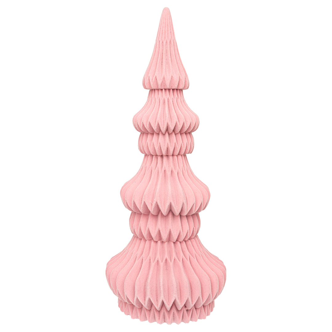 Flocked Modern Pink Tree
