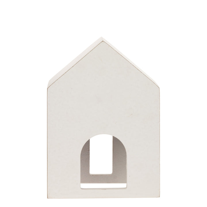 Winter White Tealight Houses (Set of 3)