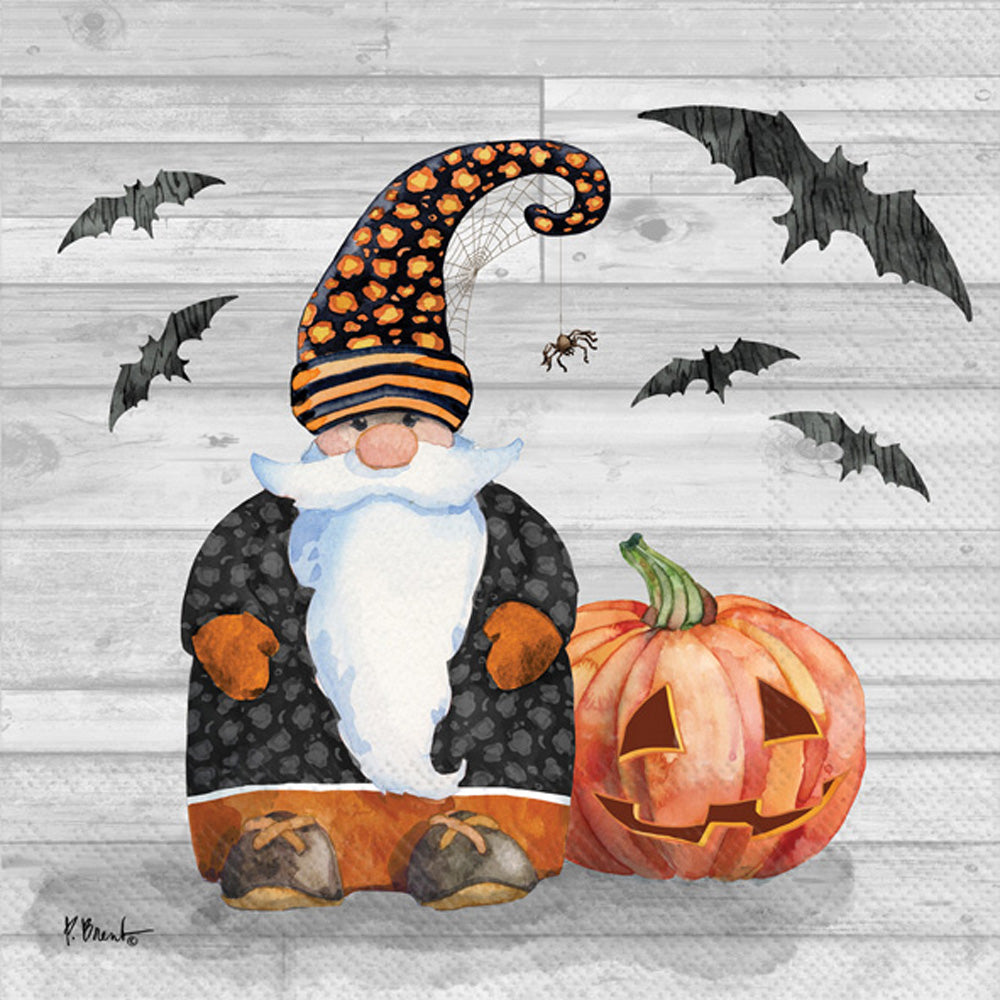 Halloween Gnome Cocktail Napkin