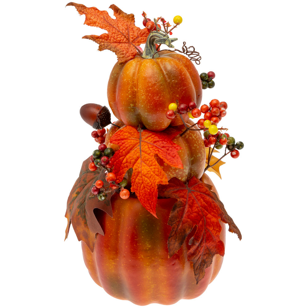 STACKED PUMPKIN BOUQUET LEAVES & BERRIES