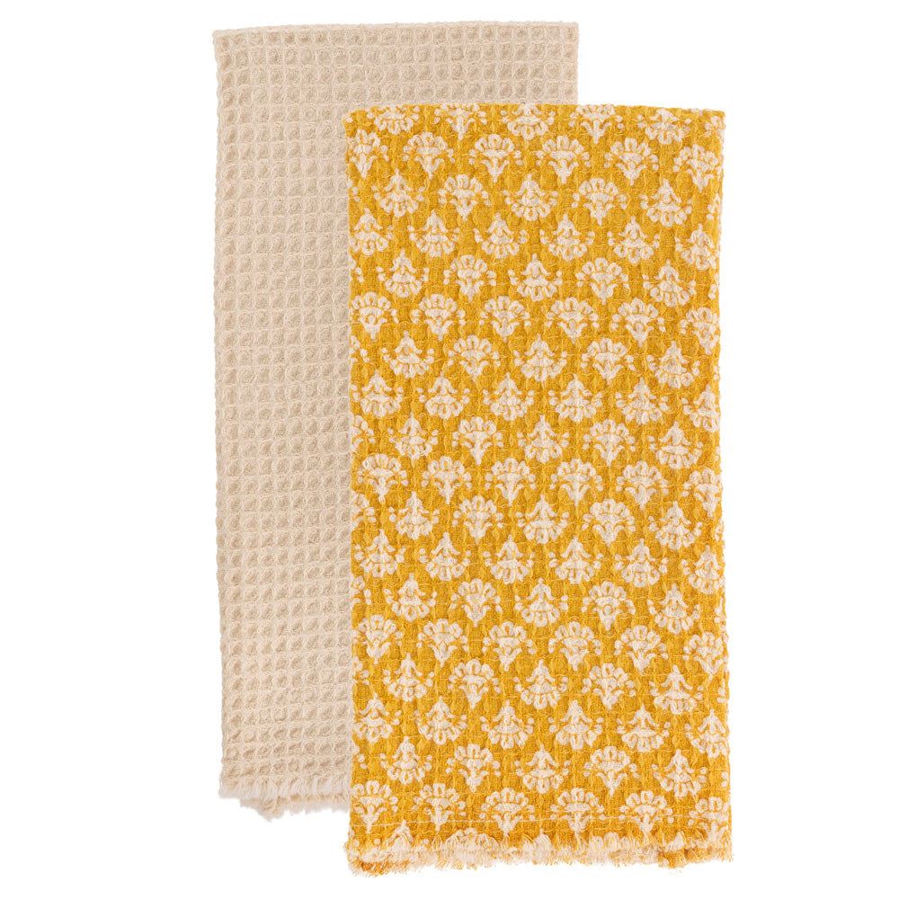 DIJON DAMASK TEA TOWELS S/2