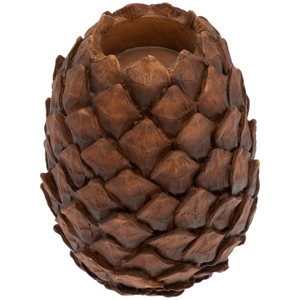 TALL NATURAL PINECONE TEALIGHT