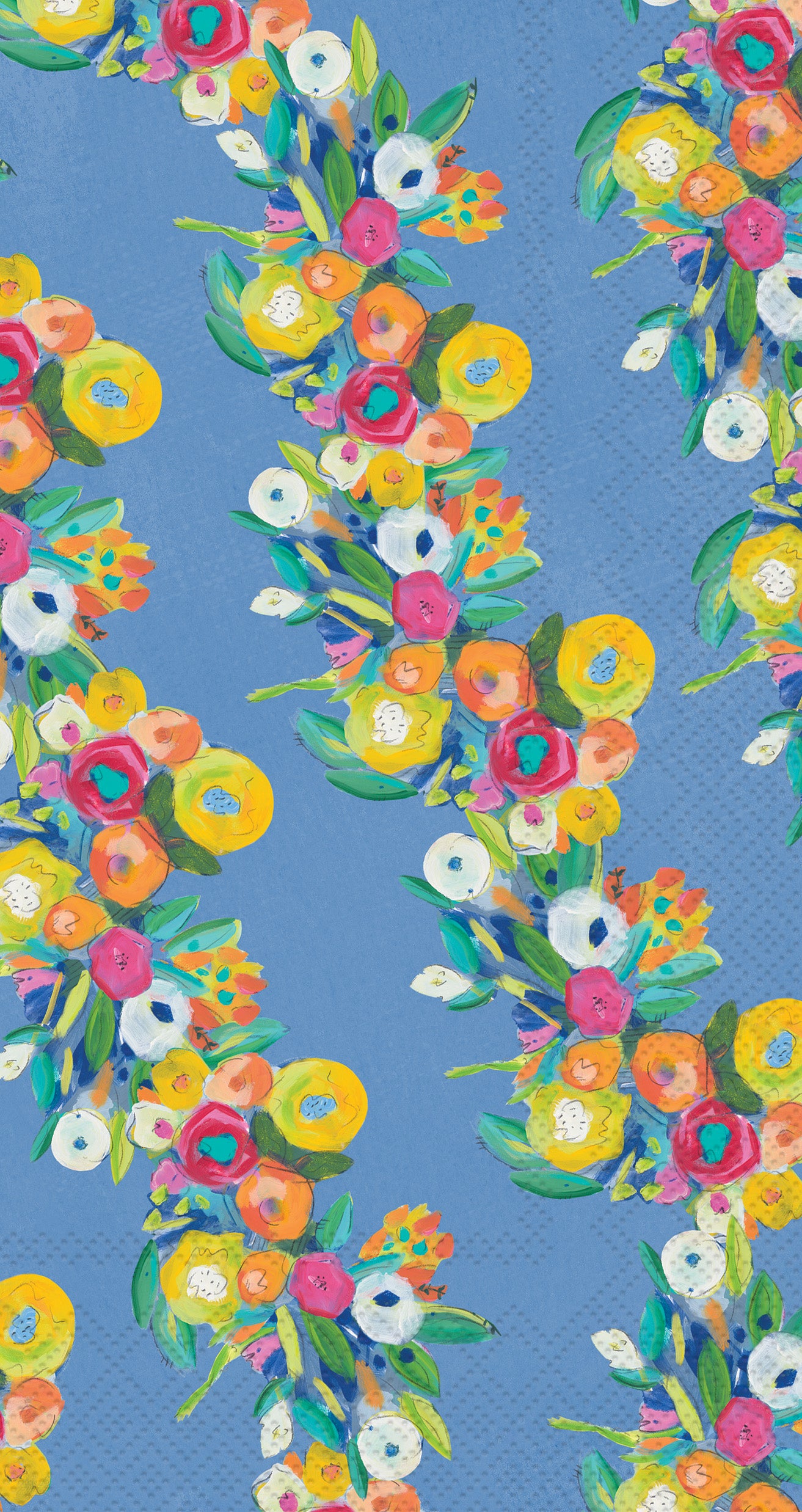 Cheerful Blossoms Garland Guest Towel