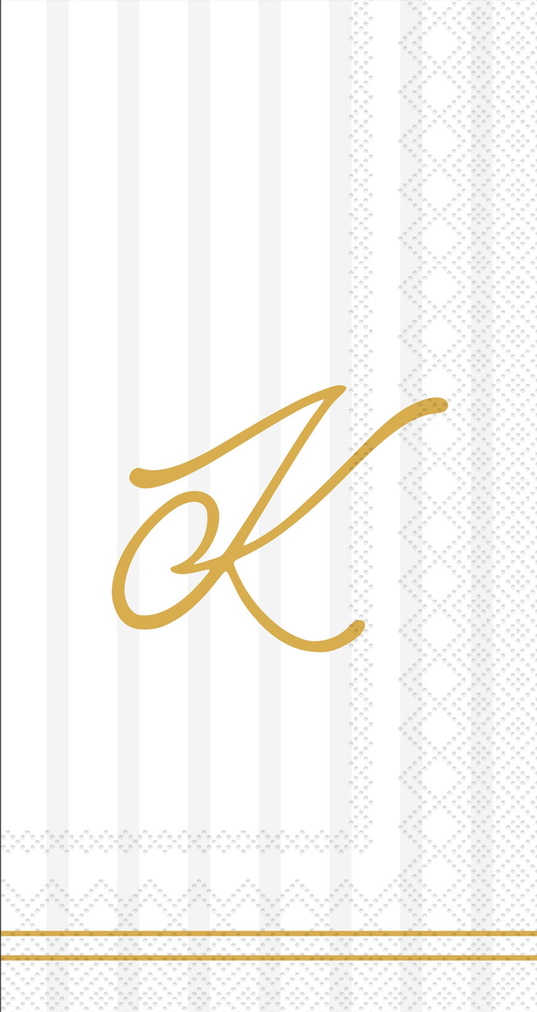 Chic Monogram K Guest Towel cream
