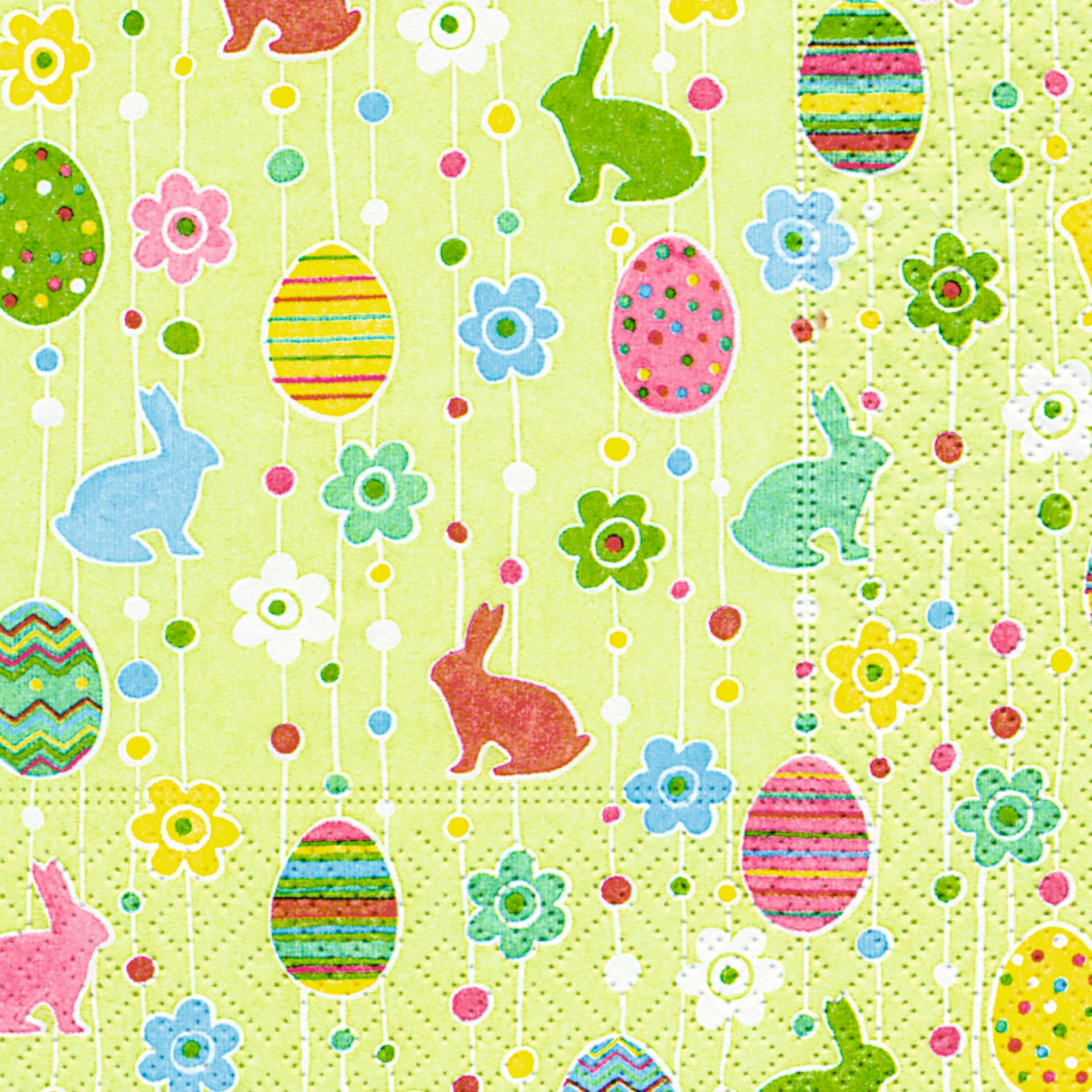 Bunny And Eggs Cocktail Napkin