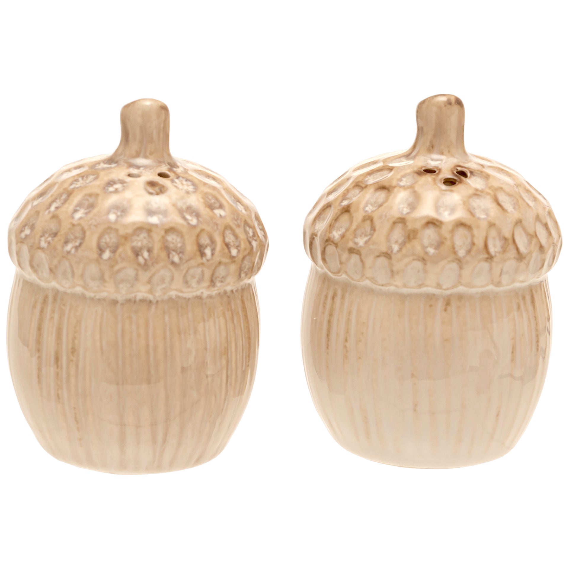 Acorn Salt & Pepper Shaker Set Cream