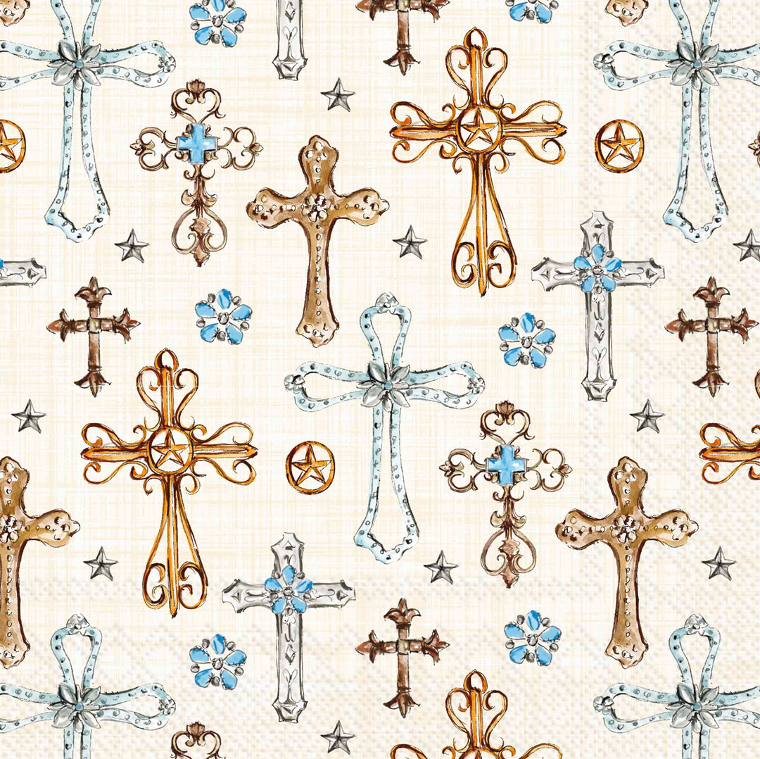 Western Cross Cocktail Napkin