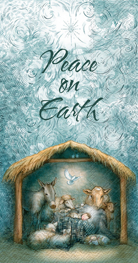 Peace Nativity Guest Towel