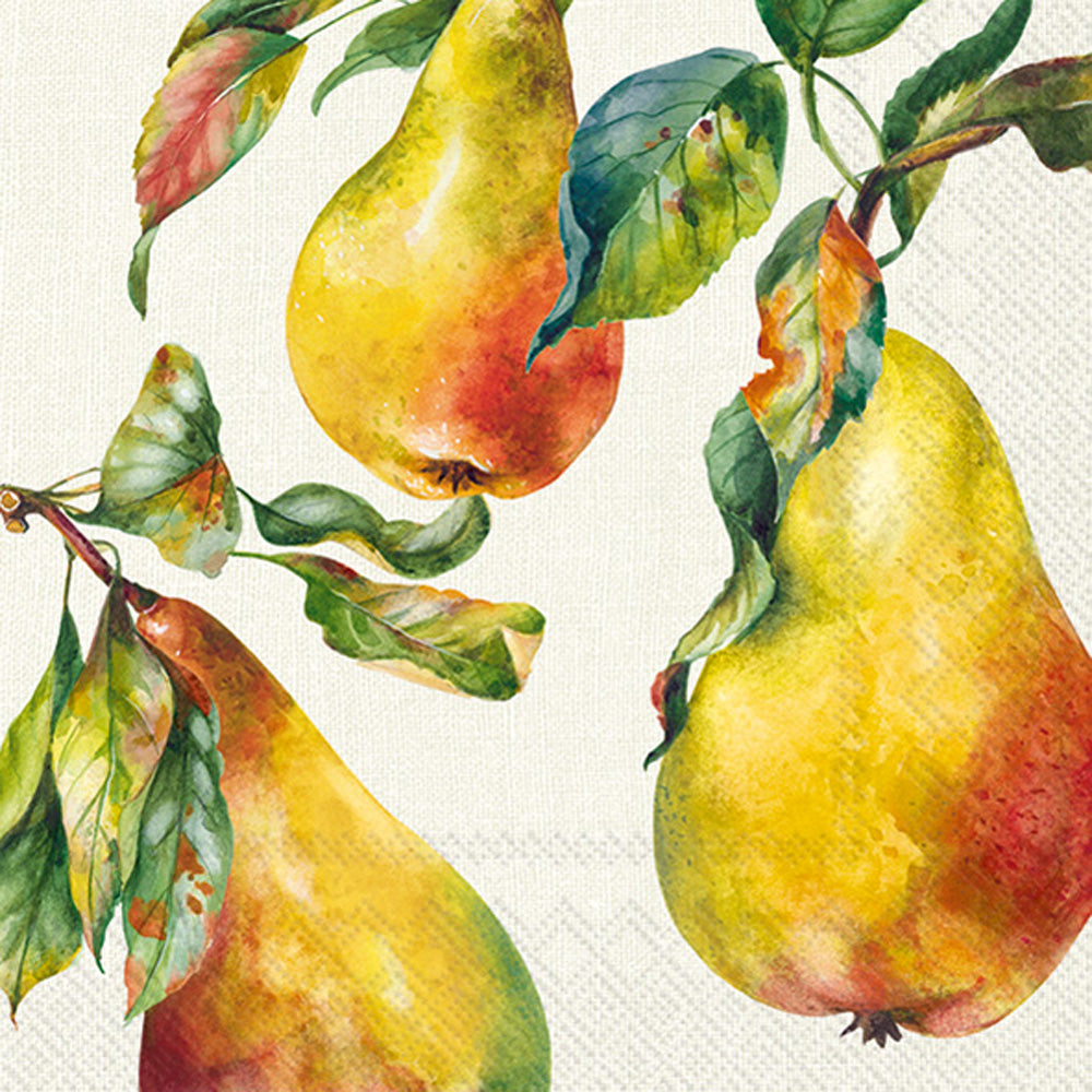 Home Grown Pears Lunch Napkin Cream