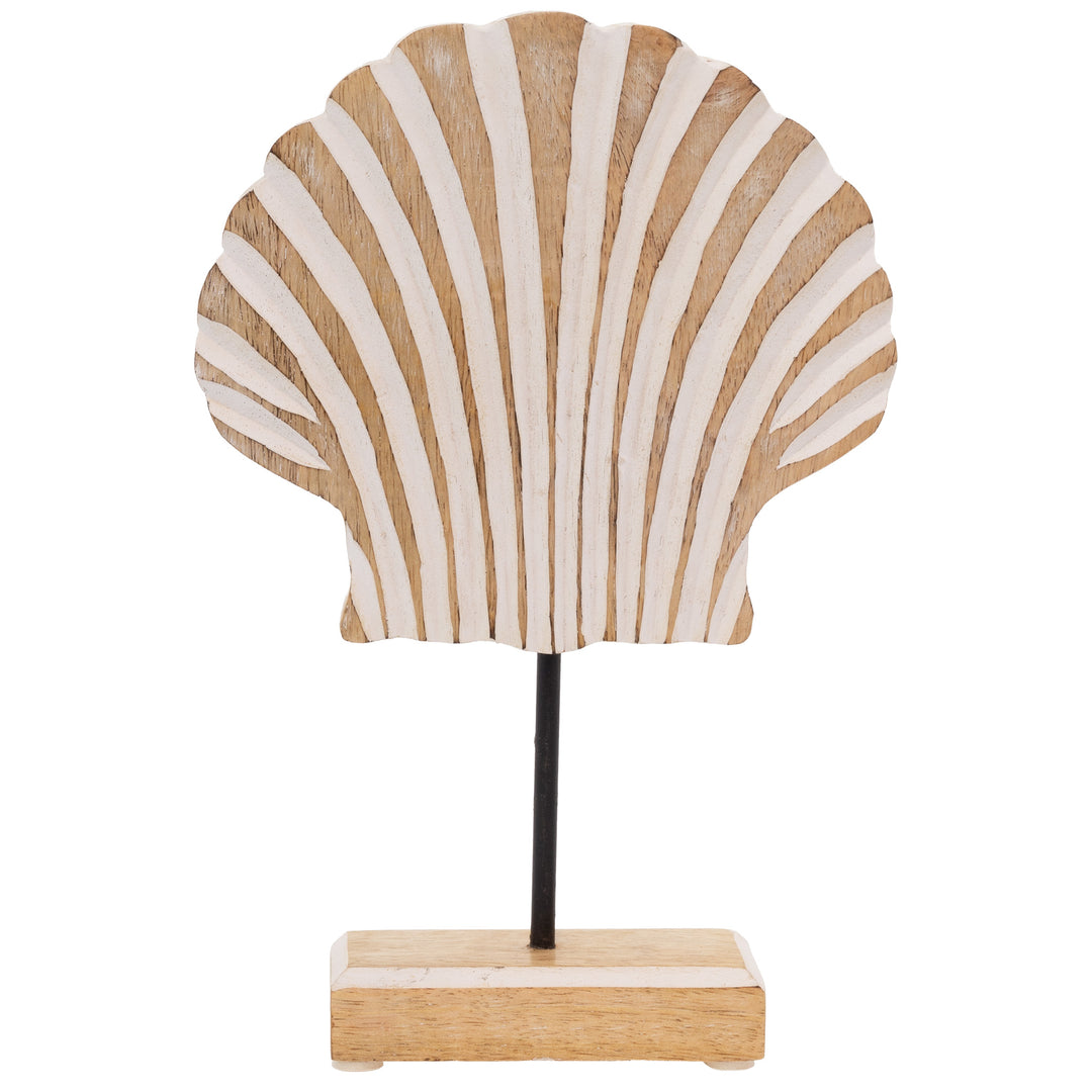 Whitewash Scallop Shell Large