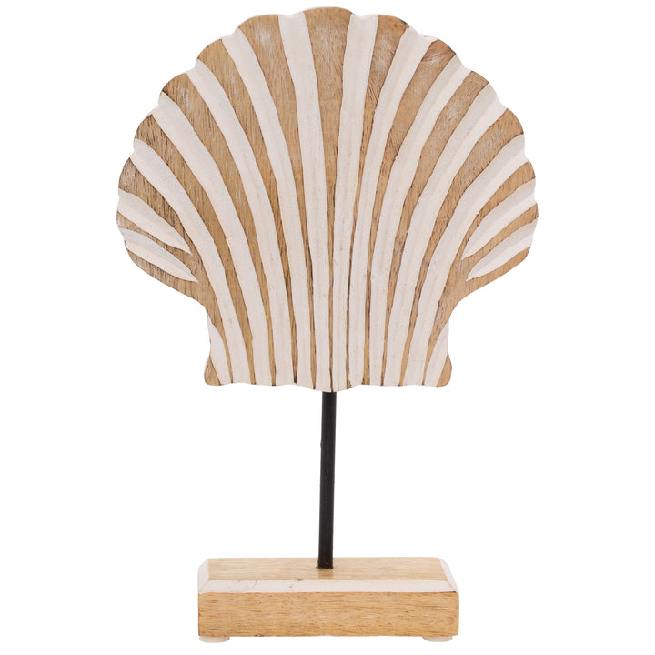 Whitewash Scallop Shell Large