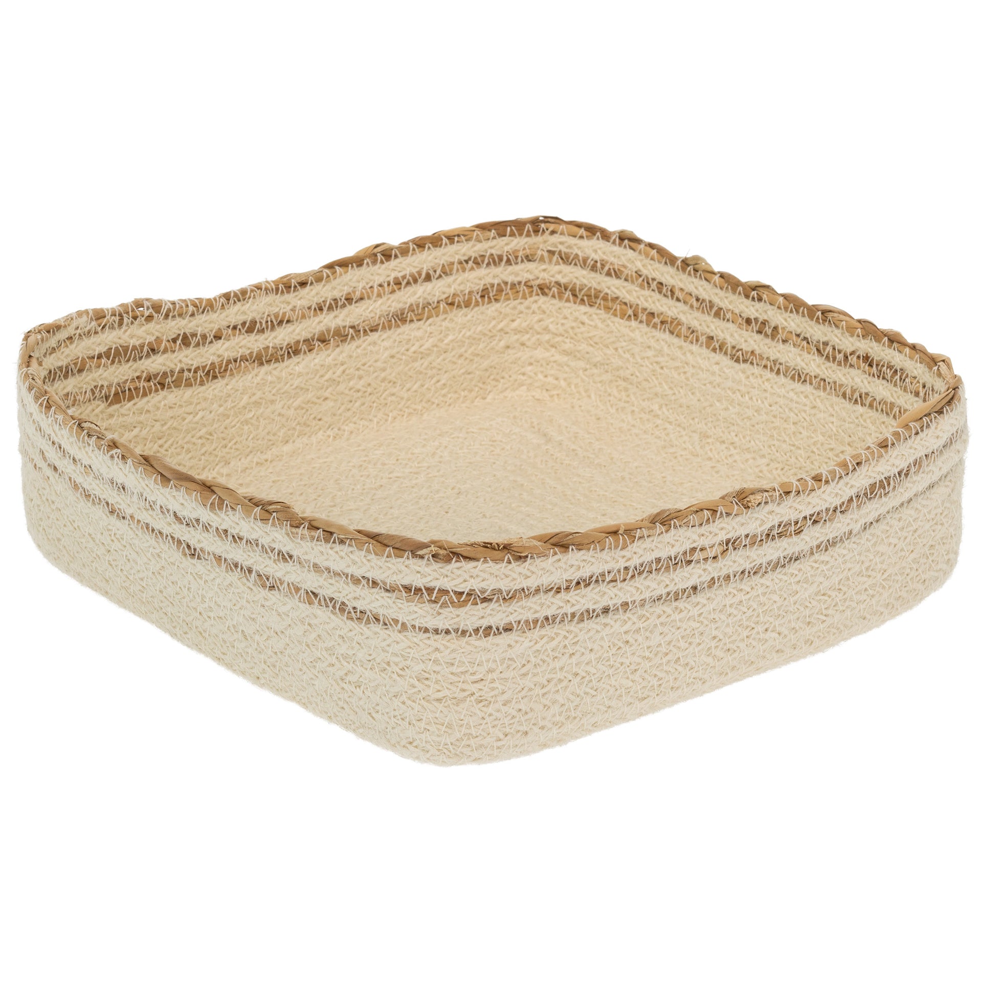 CREAM SEAGRASS/JUTE CADDY LUNCH