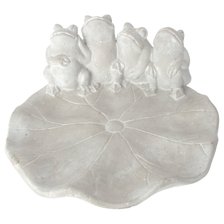 Cement Lily Pad With Frogs
