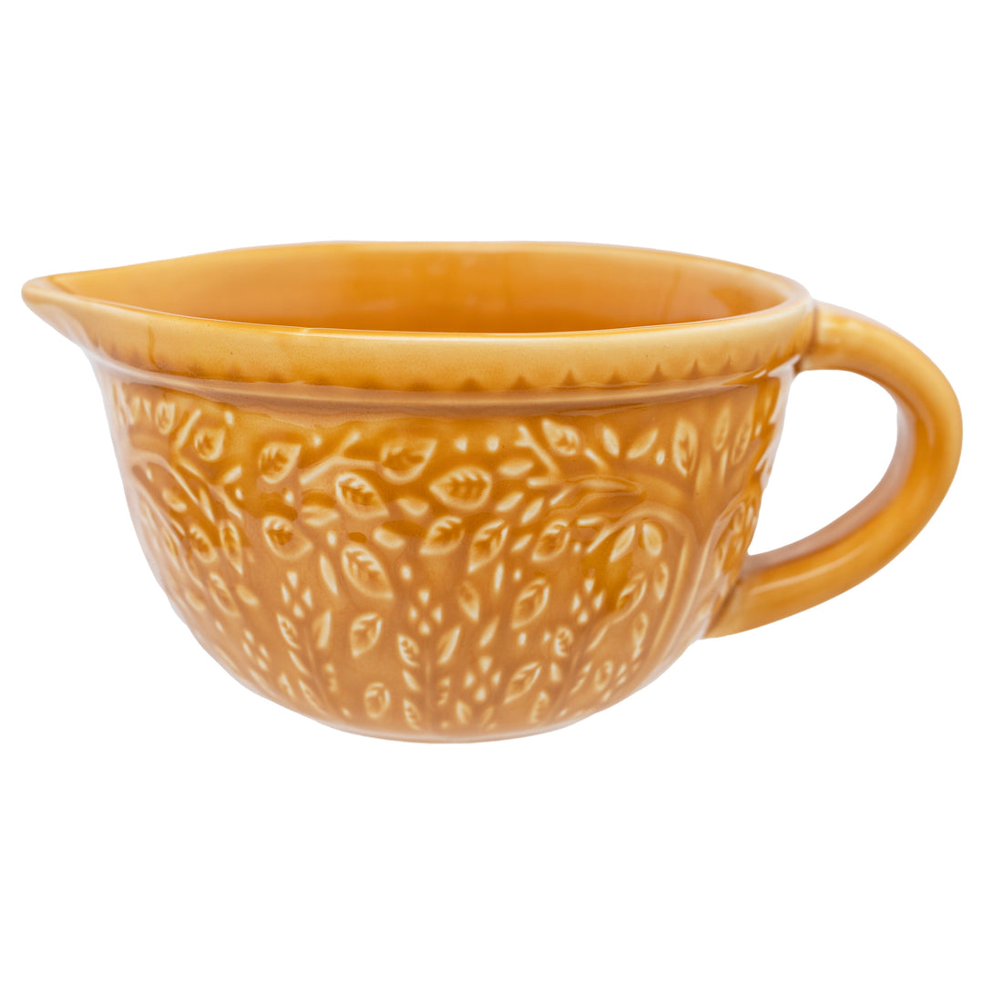 Saffron Leaf Embossed Mixing Bowl Small