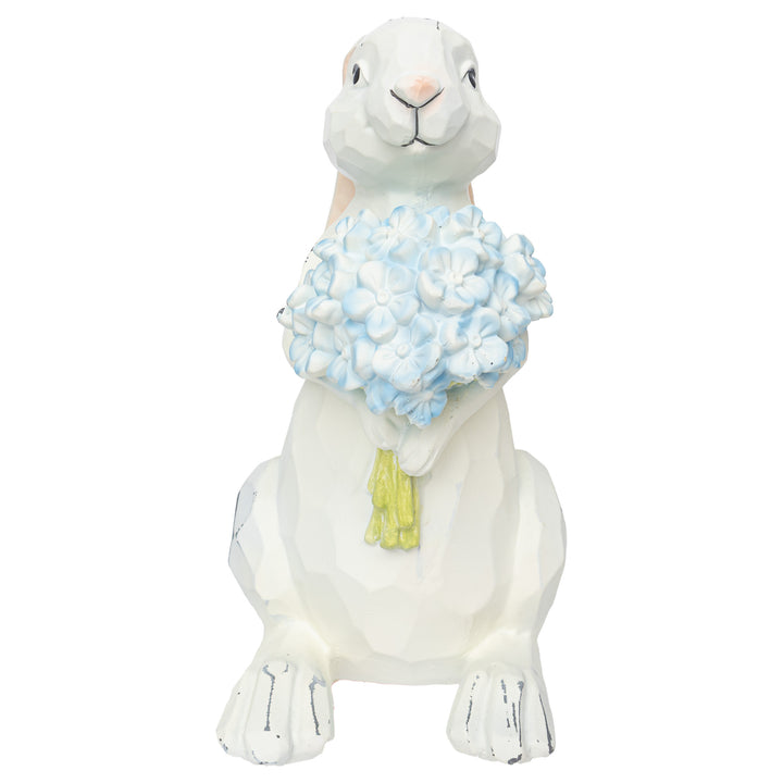 Nibbles Bunny With Blue Hydrangea