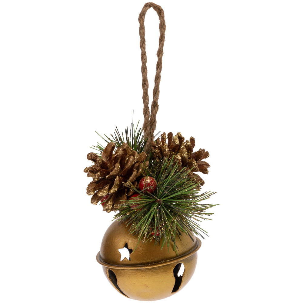 SM GARLAND BELL GOLD ORNAMENT