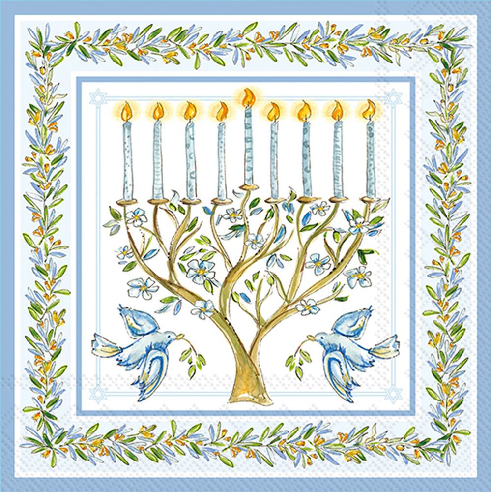 RB Menorah Lunch Napkin