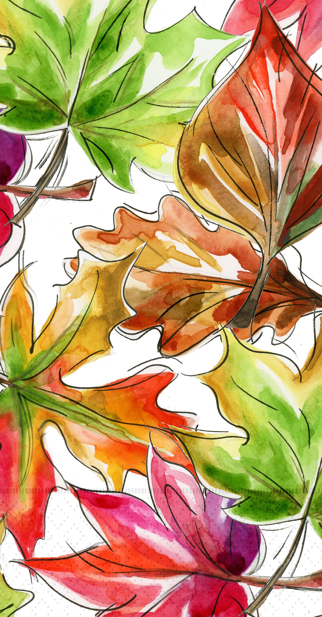 Harvest Whimsey Leaves Guest Towel