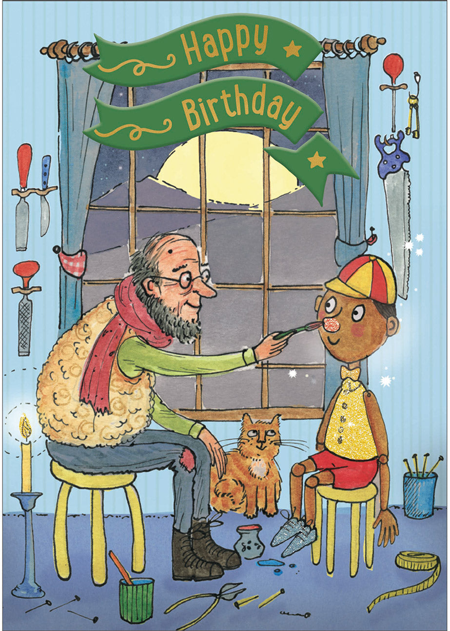 Pinocchio Birthday Card Inside: Happy Birthday