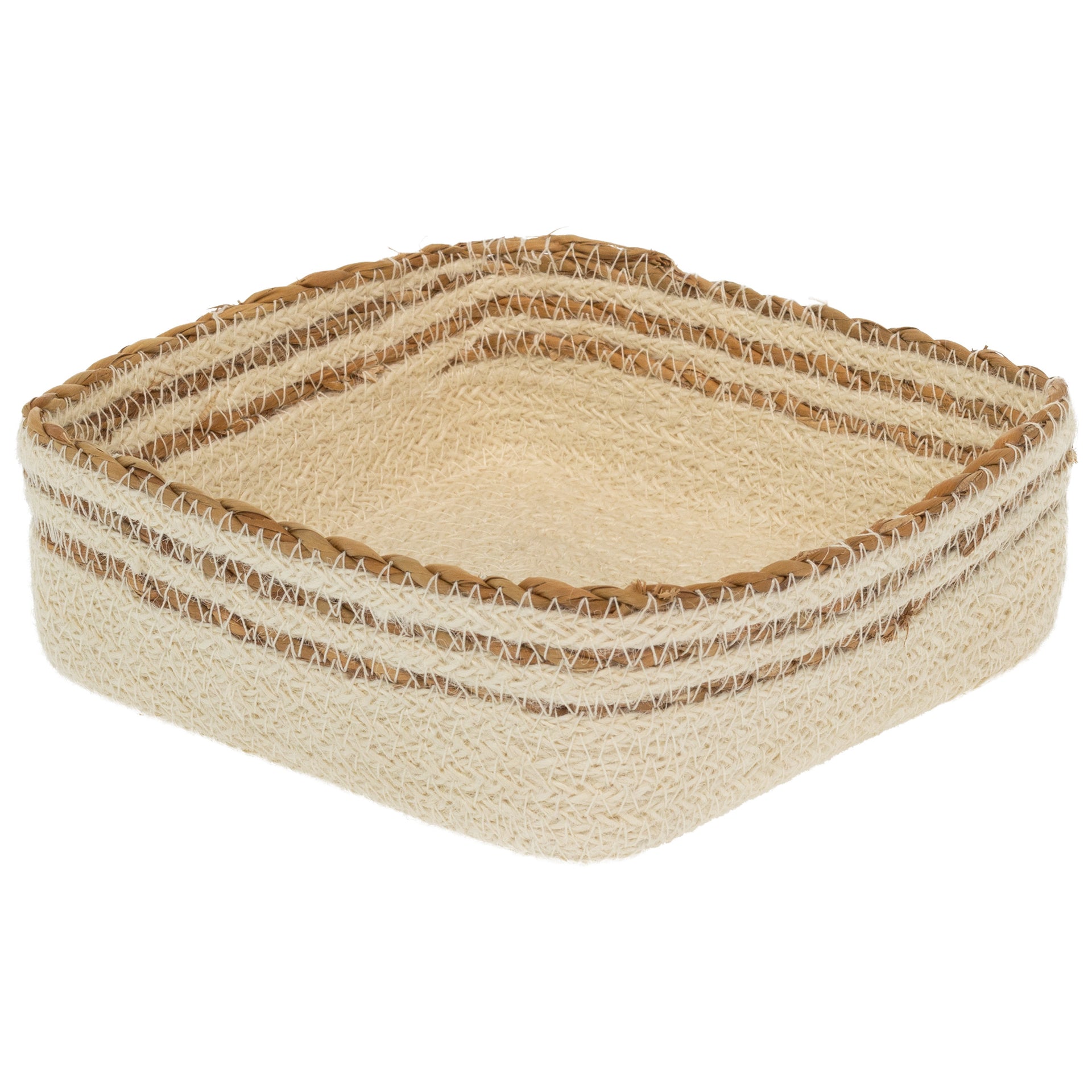 CREAM SEAGRASS/JUTE CADDY COCKTAIL