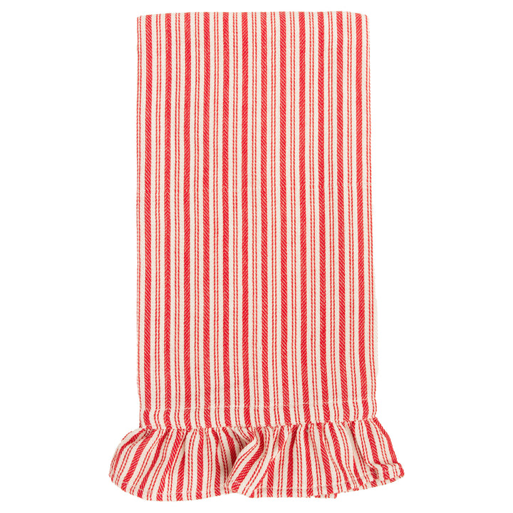 Red Stripe Oven Mitt &amp; Tea Towel