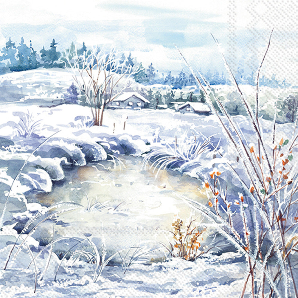 Frosty Landscape Lunch Napkin