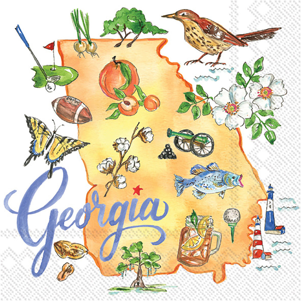 Georgia State Collection Cocktail Napkin