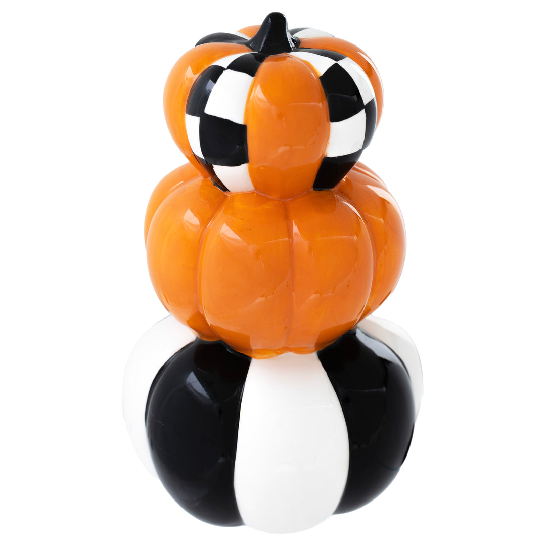 Halloween Check Tri-Stack Pumpkin