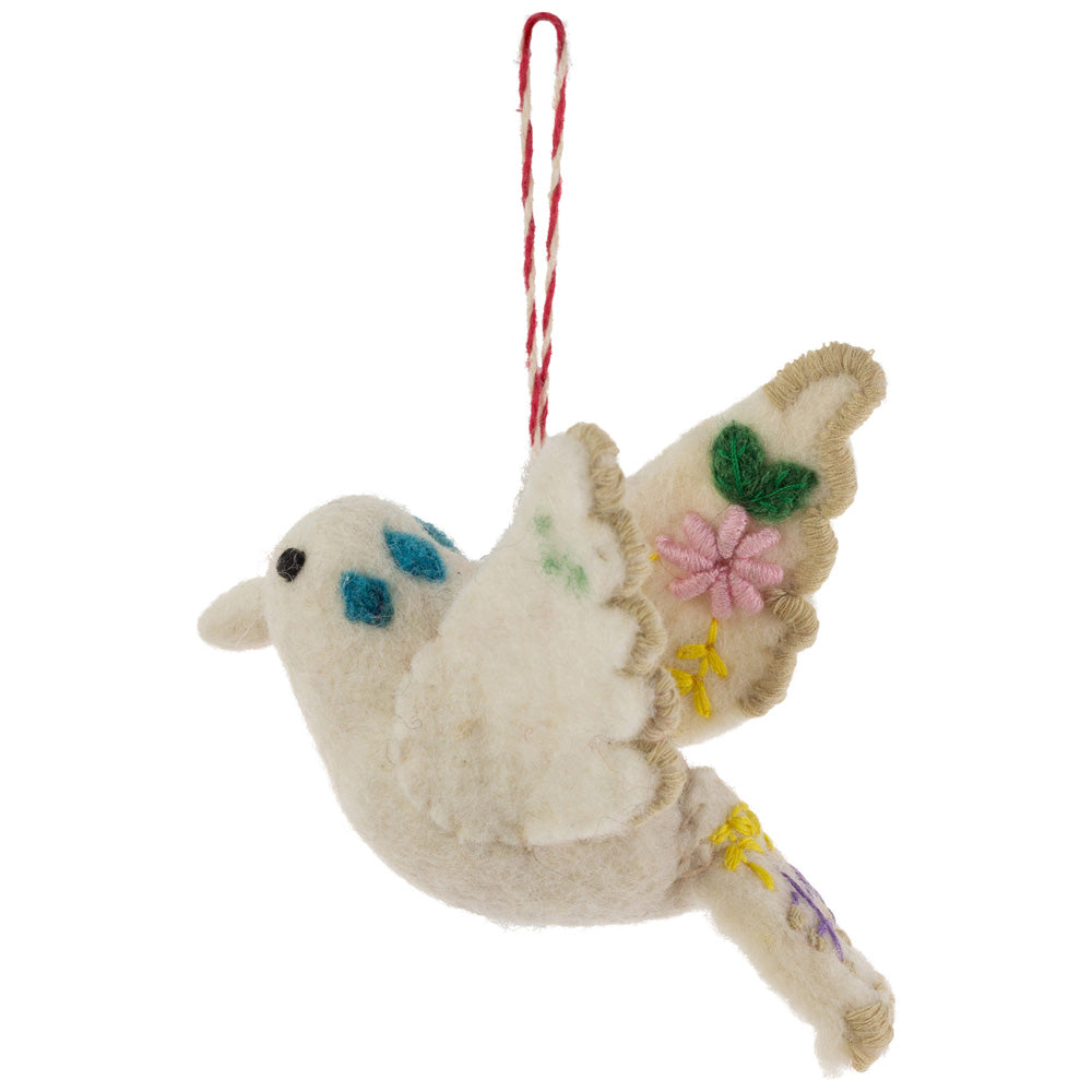 PEACE DOVE ORNAMENT felt