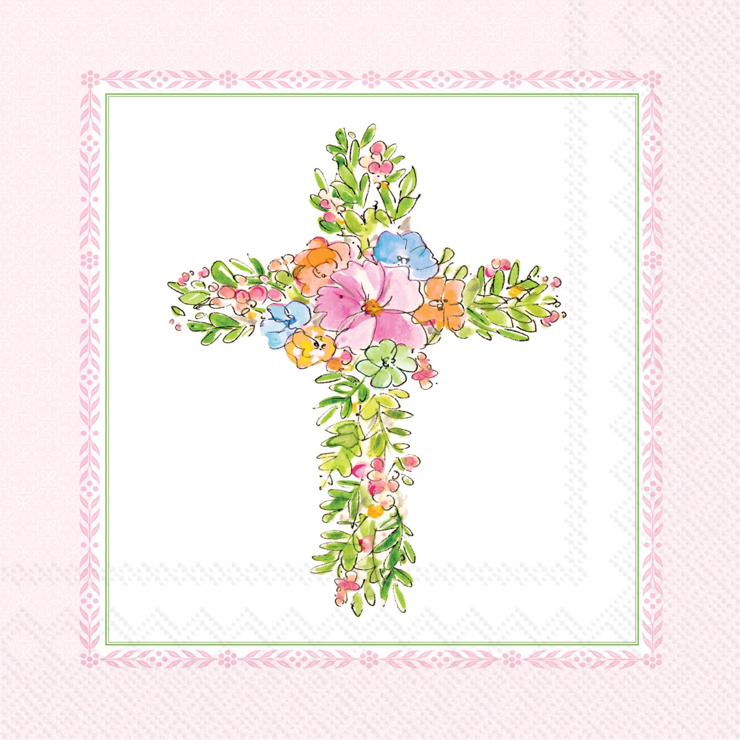 Easter Cross Cocktail Napkin