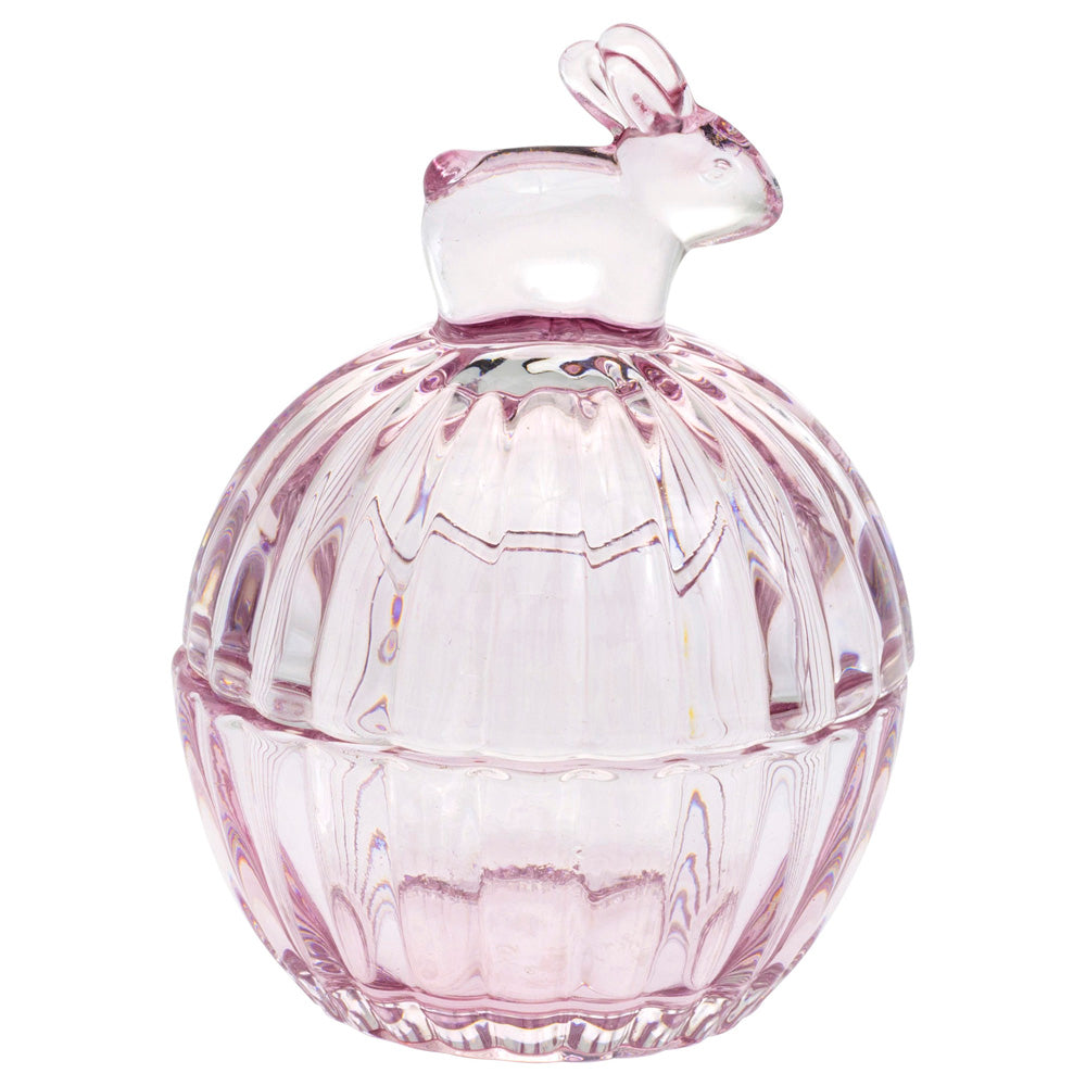 Bunny Glass Covered Dish Small