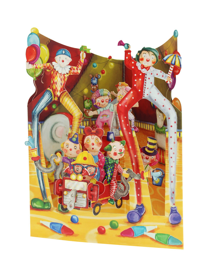 Big Top Clowns Swing Card