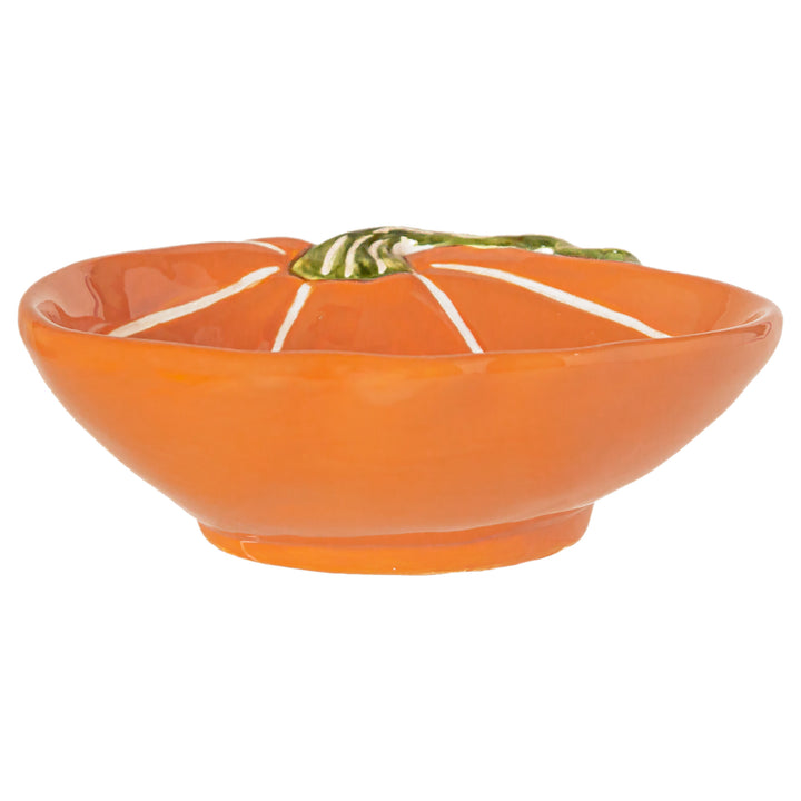 Orange and White Pumpkin Bowl Small