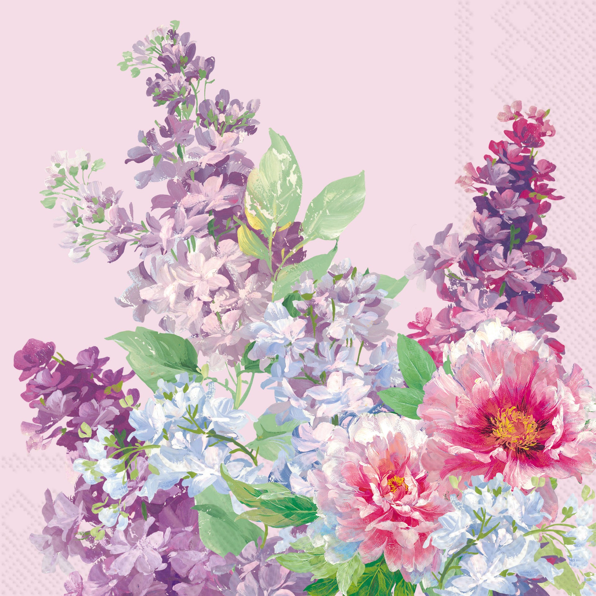 Charlottes Garden  Light Lilac Cocktail Napkin