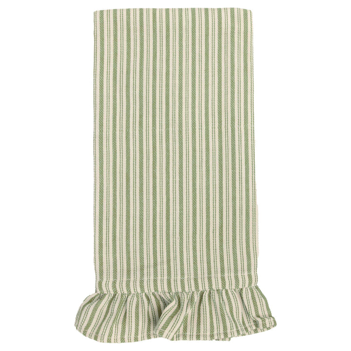 Green Stripe Oven Mitt &amp; Tea Towel