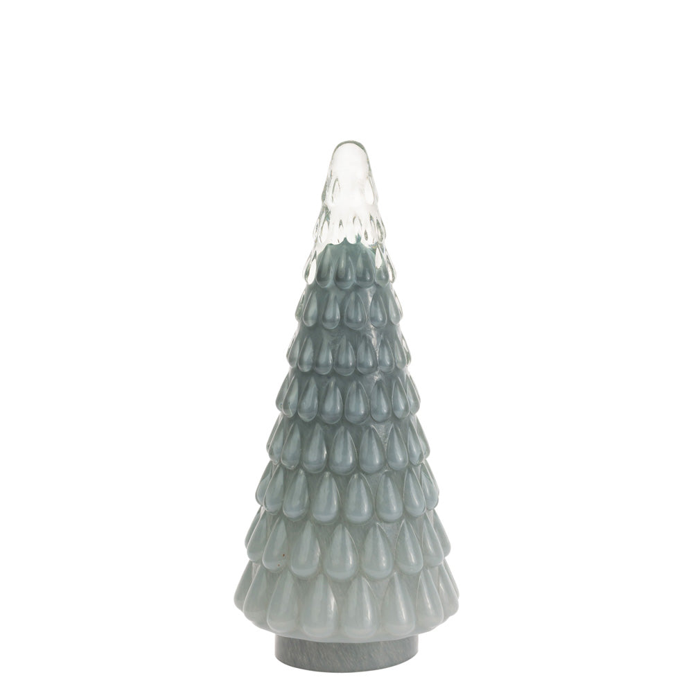 SMALL SMOKY SPRUCE GLASS TREE