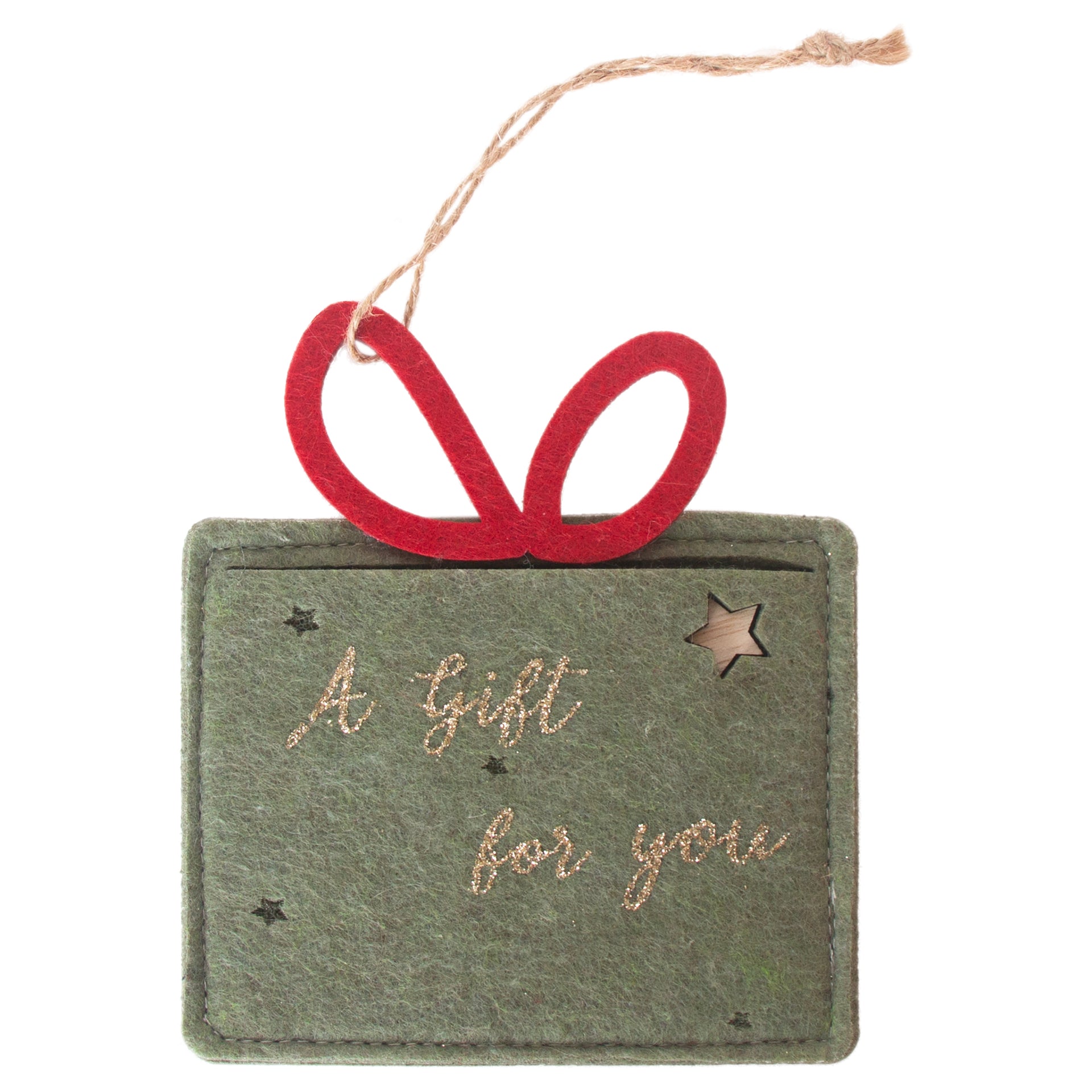 Gift For You Felt Gift Card Holder Green