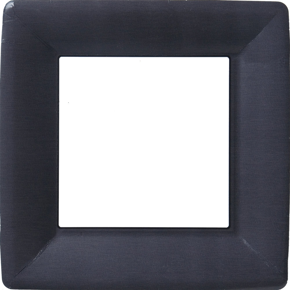 Classic Linen Square Dinner Plate Black