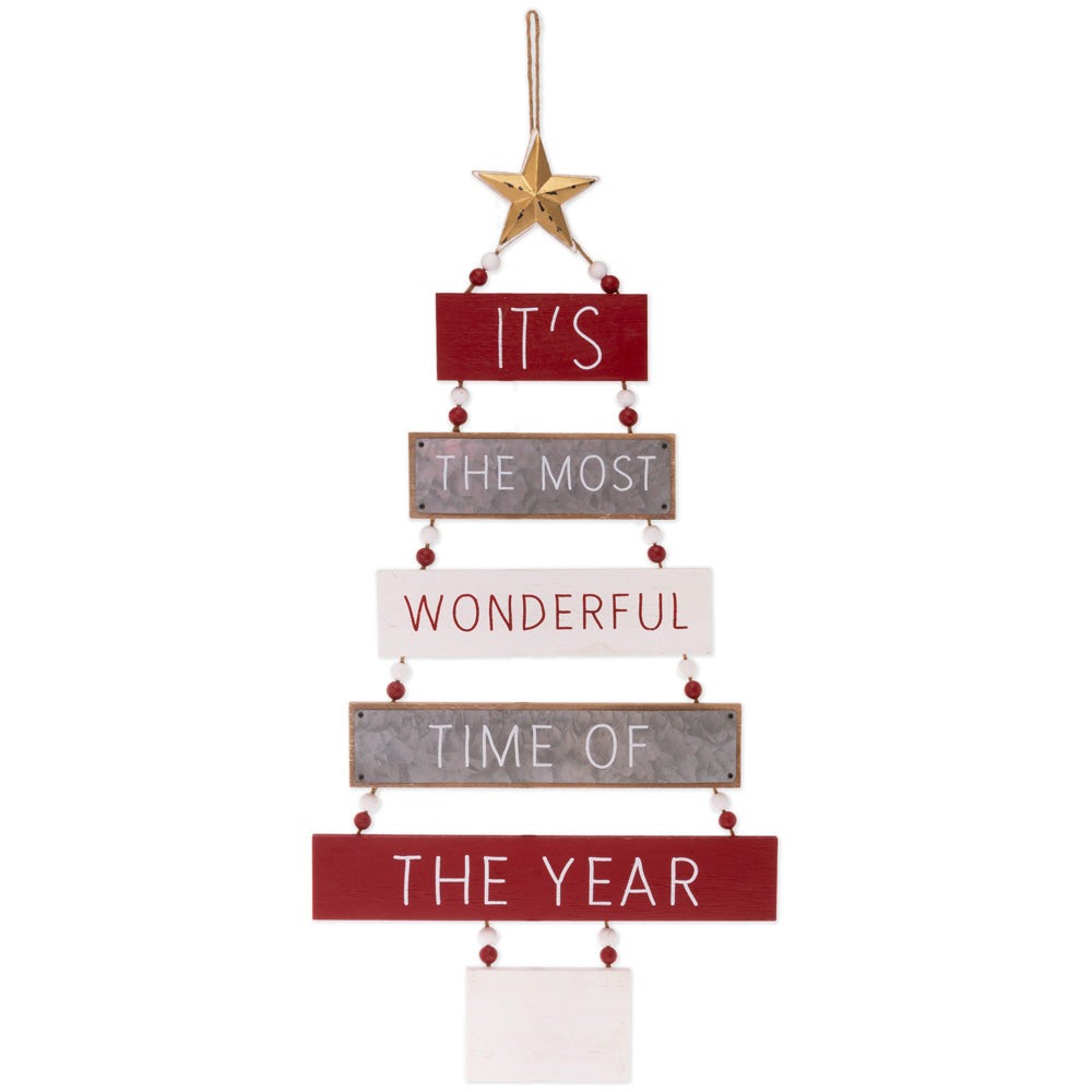 MOST WONDERFUL TIME XMAS TREE SIGN