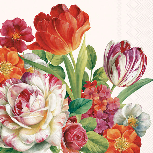 Blooming In Spring Lunch Napkin Cream