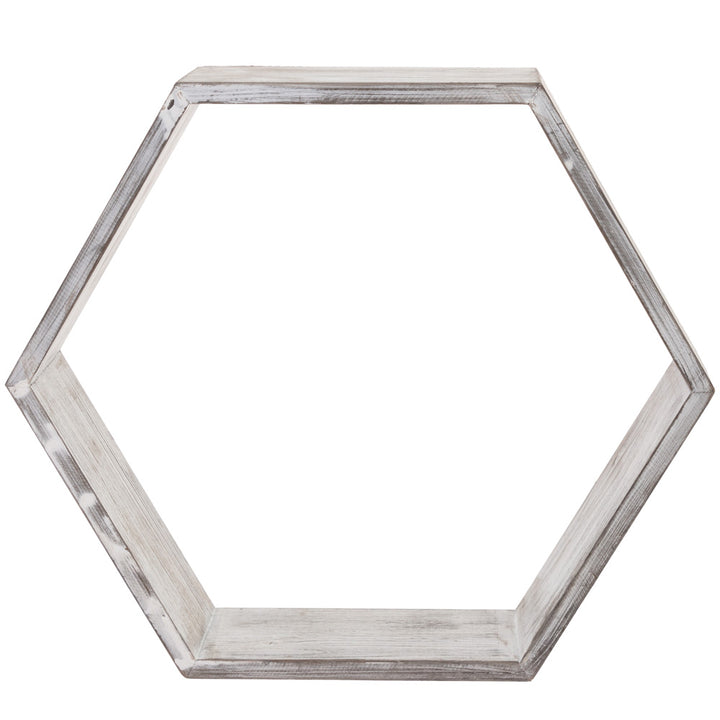White Hexagon Nesting Shelves (Set Of 3)