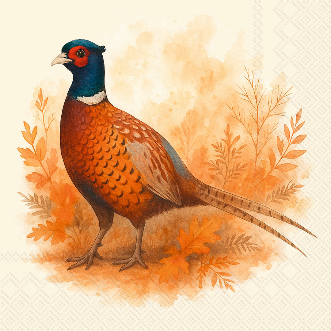 Pheasant Field Cocktail Napkin