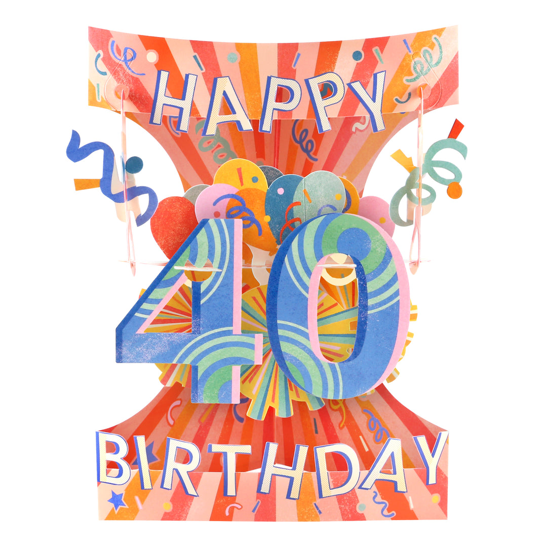 40 Happy Birthday Swing Card