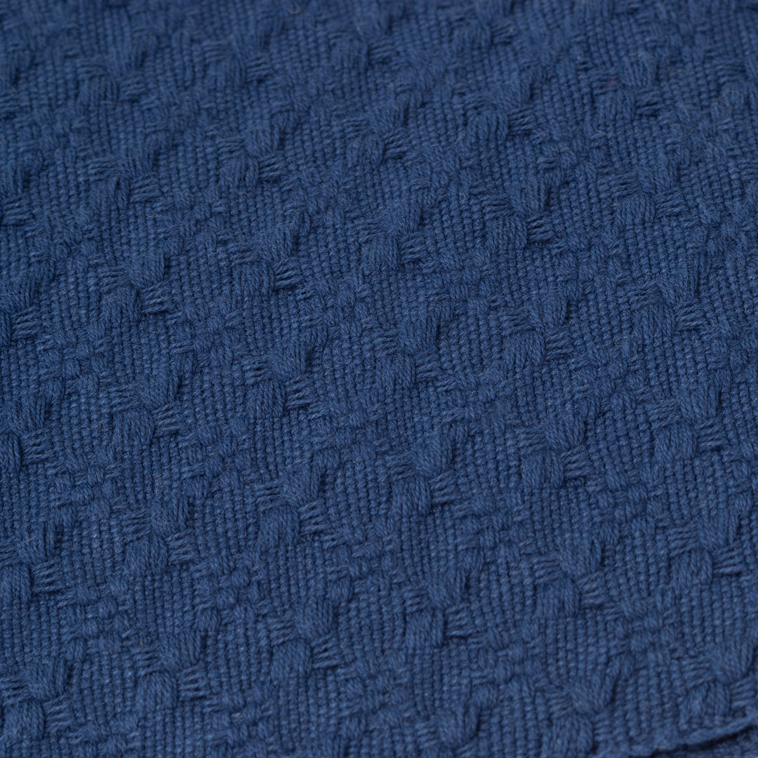 Navy Cobble Woven Table Runner