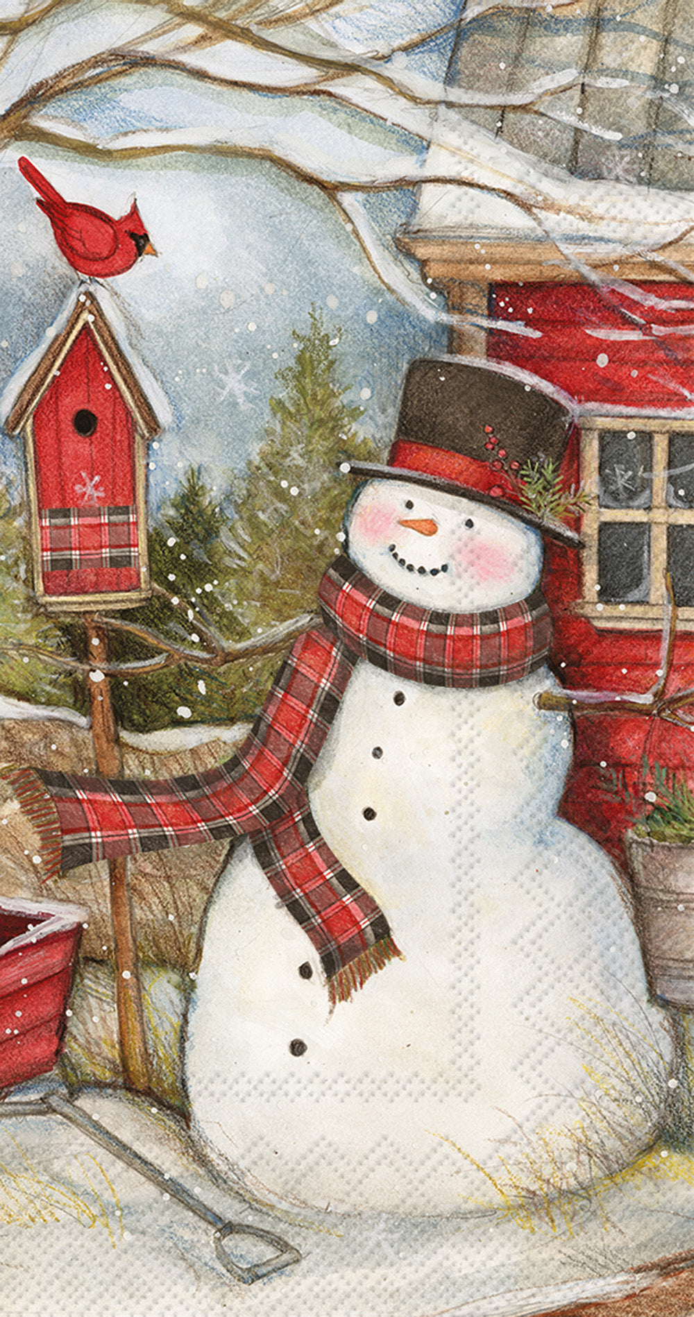 Snowman Barn Guest Towel